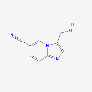 molecular formula C10H9N3O B11907314 3-(Hydroxymethyl)-2-methylimidazo[1,2-a]pyridine-6-carbonitrile 