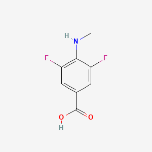 molecular formula C8H7F2NO2 B11907401 3,5-Difluoro-4-(methylamino)benzoic acid 