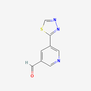 molecular formula C8H5N3OS B11907456 5-(1,3,4-Thiadiazol-2-yl)nicotinaldehyde CAS No. 1346687-64-6