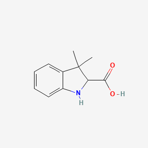 molecular formula C11H13NO2 B11907469 3,3-Dimethylindoline-2-carboxylic acid 