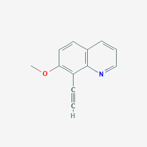 molecular formula C12H9NO B11907527 8-Ethynyl-7-methoxyquinoline 