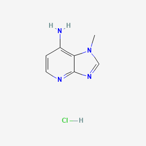 molecular formula C7H9ClN4 B11907534 1-Methyl-1H-imidazo[4,5-b]pyridin-7-amine hydrochloride 