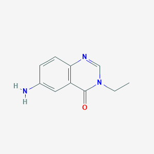 molecular formula C10H11N3O B11907612 6-Amino-3-ethylquinazolin-4(3H)-one CAS No. 873850-10-3