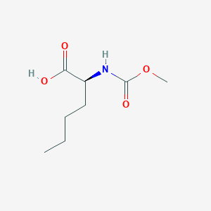 molecular formula C8H15NO4 B11907655 (S)-2-((Methoxycarbonyl)amino)hexanoic acid 