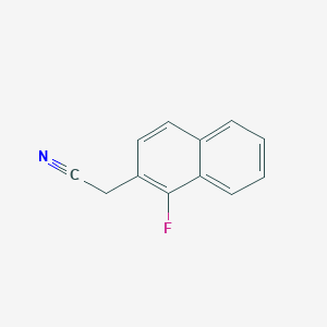 molecular formula C12H8FN B11907668 1-Fluoronaphthalene-2-acetonitrile 