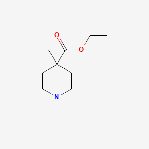 molecular formula C10H19NO2 B11907670 Ethyl 1,4-dimethylpiperidine-4-carboxylate CAS No. 408306-81-0