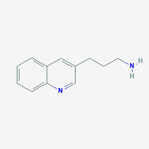 molecular formula C12H14N2 B11907710 3-(Quinolin-3-YL)propan-1-amine CAS No. 89140-06-7