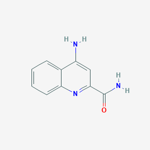 molecular formula C10H9N3O B11907761 4-Aminoquinoline-2-carboxamide 