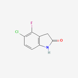 molecular formula C8H5ClFNO B11907784 5-Chloro-4-fluoroindolin-2-one 