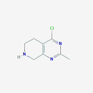 molecular formula C8H10ClN3 B11907857 4-Chloro-2-methyl-5,6,7,8-tetrahydropyrido[3,4-D]pyrimidine 