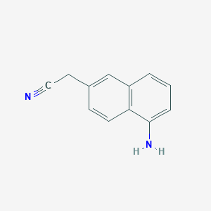 molecular formula C12H10N2 B11907891 1-Aminonaphthalene-6-acetonitrile CAS No. 1261595-80-5