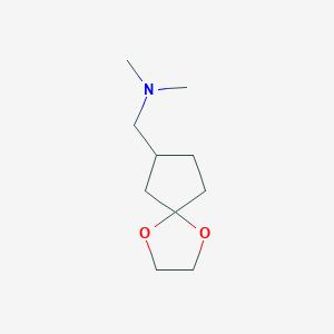 molecular formula C10H19NO2 B11907920 N,N-Dimethyl-1-(1,4-dioxaspiro[4.4]nonan-7-yl)methanamine 