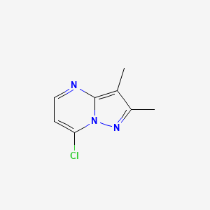 molecular formula C8H8ClN3 B11907956 7-Chloro-2,3-dimethylpyrazolo[1,5-A]pyrimidine 