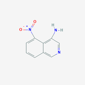 molecular formula C9H7N3O2 B11907986 5-Nitroisoquinolin-4-amine 