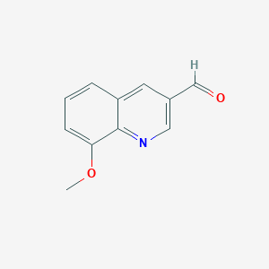 molecular formula C11H9NO2 B11908046 8-Methoxyquinoline-3-carbaldehyde 