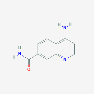molecular formula C10H9N3O B11908064 4-Aminoquinoline-7-carboxamide 