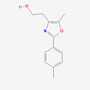 molecular formula C13H15NO2 B119081 2-[5-Methyl-2-(4-methylphenyl)-1,3-oxazol-4-yl]ethanol CAS No. 157169-71-6