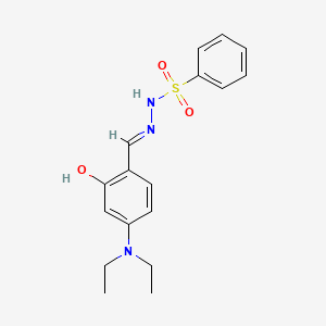 molecular formula C17H21N3O3S B1190811 N'-[4-(diethylamino)-2-hydroxybenzylidene]benzenesulfonohydrazide 