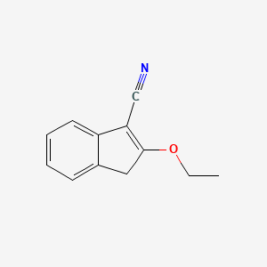 molecular formula C12H11NO B11908150 2-ethoxy-1H-indene-3-carbonitrile 