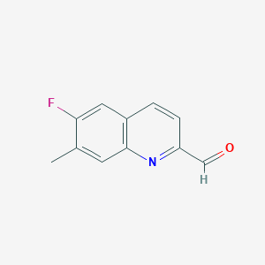 molecular formula C11H8FNO B11908151 6-Fluoro-7-methylquinoline-2-carbaldehyde 