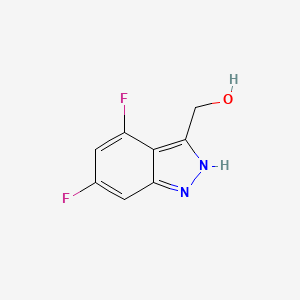 molecular formula C8H6F2N2O B11908199 (4,6-Difluoro-1H-indazol-3-yl)methanol 
