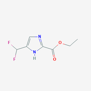 molecular formula C7H8F2N2O2 B11908214 ethyl 5-(difluoromethyl)-1H-imidazole-2-carboxylate 