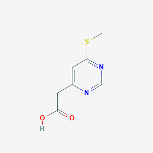 molecular formula C7H8N2O2S B11908262 2-(6-(Methylthio)pyrimidin-4-yl)acetic acid CAS No. 1314969-30-6