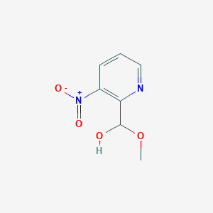 molecular formula C7H8N2O4 B11908268 Methoxy(3-nitropyridin-2-yl)methanol CAS No. 200933-25-1