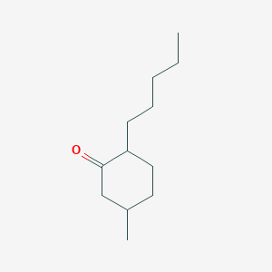 molecular formula C12H22O B11908272 5-Methyl-2-pentylcyclohexan-1-one CAS No. 1357600-49-7