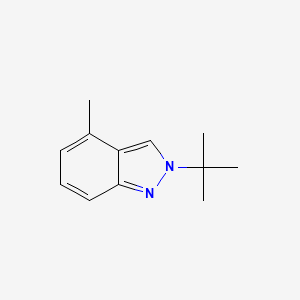 molecular formula C12H16N2 B11908281 2-tert-butyl-4-methyl-2H-indazole CAS No. 34880-57-4