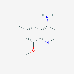 molecular formula C11H12N2O B11908326 8-Methoxy-6-methylquinolin-4-amine 