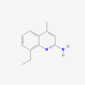 molecular formula C12H14N2 B11908327 8-Ethyl-4-methylquinolin-2-amine 
