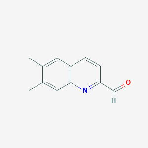 molecular formula C12H11NO B11908364 6,7-Dimethylquinoline-2-carbaldehyde 