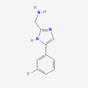 molecular formula C10H10FN3 B11908384 (4-(3-Fluorophenyl)-1H-imidazol-2-YL)methanamine 