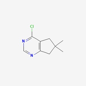 molecular formula C9H11ClN2 B11908393 4-Chloro-6,6-dimethyl-6,7-dihydro-5h-cyclopenta[d]pyrimidine 