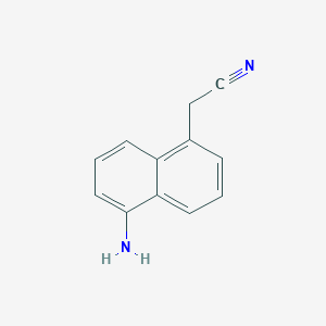 molecular formula C12H10N2 B11908399 1-Aminonaphthalene-5-acetonitrile 