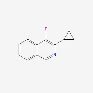molecular formula C12H10FN B11908443 3-Cyclopropyl-4-fluoroisoquinoline 