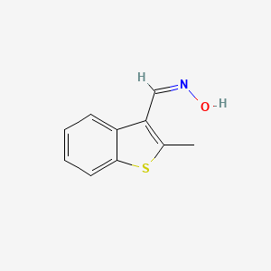 molecular formula C10H9NOS B11908491 N-[(2-Methyl-1-benzothiophen-3-yl)methylidene]hydroxylamine 