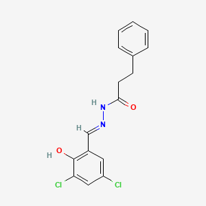 molecular formula C16H14Cl2N2O2 B1190850 N'-(3,5-dichloro-2-hydroxybenzylidene)-3-phenylpropanohydrazide 