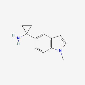 molecular formula C12H14N2 B11908506 1-(1-Methylindol-5-yl)cyclopropan-1-amine 