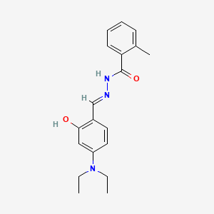 molecular formula C19H23N3O2 B1190851 N'-[4-(diethylamino)-2-hydroxybenzylidene]-2-methylbenzohydrazide 