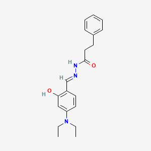 molecular formula C20H25N3O2 B1190852 N'-[4-(diethylamino)-2-hydroxybenzylidene]-3-phenylpropanohydrazide 
