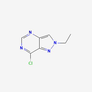 molecular formula C7H7ClN4 B11908541 7-Chloro-2-ethyl-2H-pyrazolo[4,3-d]pyrimidine CAS No. 923282-52-4