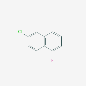 molecular formula C10H6ClF B11908555 6-Chloro-1-fluoronaphthalene 