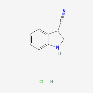 molecular formula C9H9ClN2 B11908568 Indoline-3-carbonitrile hydrochloride 