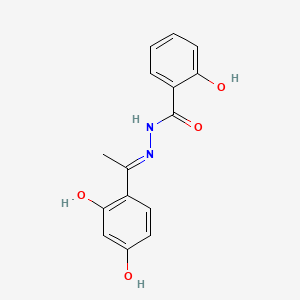 molecular formula C15H14N2O4 B1190861 N'-[(1E)-1-(2,4-dihydroxyphenyl)ethylidene]-2-hydroxybenzohydrazide 