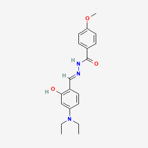 molecular formula C19H23N3O3 B1190868 N'-[4-(diethylamino)-2-hydroxybenzylidene]-4-methoxybenzohydrazide 