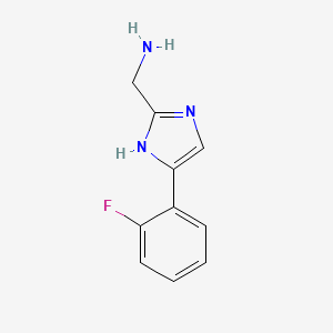 molecular formula C10H10FN3 B11908683 (4-(2-Fluorophenyl)-1H-imidazol-2-YL)methanamine 