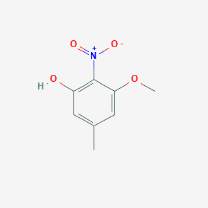 molecular formula C8H9NO4 B11908706 3-Methoxy-5-methyl-2-nitrophenol 