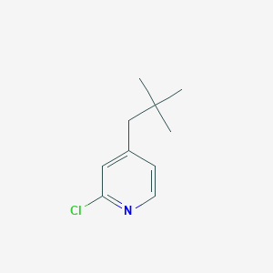 molecular formula C10H14ClN B11908724 2-Chloro-4-(2,2-dimethylpropyl)pyridine 